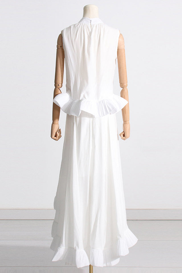 Ruffled Waist Halter Top + Maxi Skirt Set | Dress In Beauty