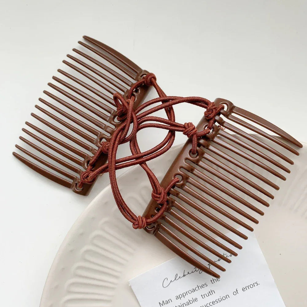 A hair comb clip designed to create secure updos and buns. - View 6 | TEVQA