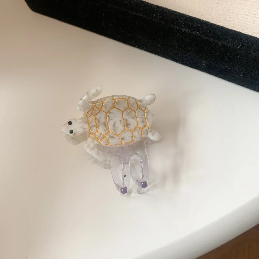 Sea Turtle Acetate Hair Claw Clip - View 9 | TEVQA