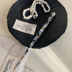 French Design Twist Acetate Hair Stick (6.9 Inch) - TEVQA