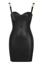 Architectural mini dress with gold panther hardware - View 8 | TEVQA