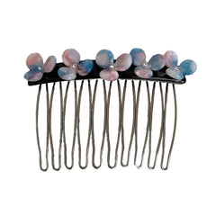 Dainty Acetate Flower Hair Comb - 2.9 Inch Decorative Side Comb
