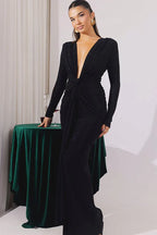 Sparkly long sleeve maxi dress - View 6 | TEVQA
