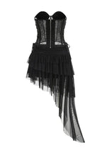 Corset top and asymmetrical ruffled skirt set - View 7 | TEVQA