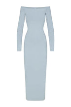 Off-shoulder ribbed knit maxi dress - View 20 | TEVQA
