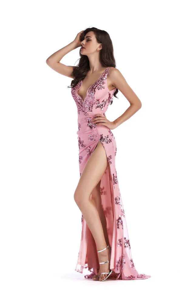 Floor Length Sequin Maxi Dress - View 7 | TEVQA