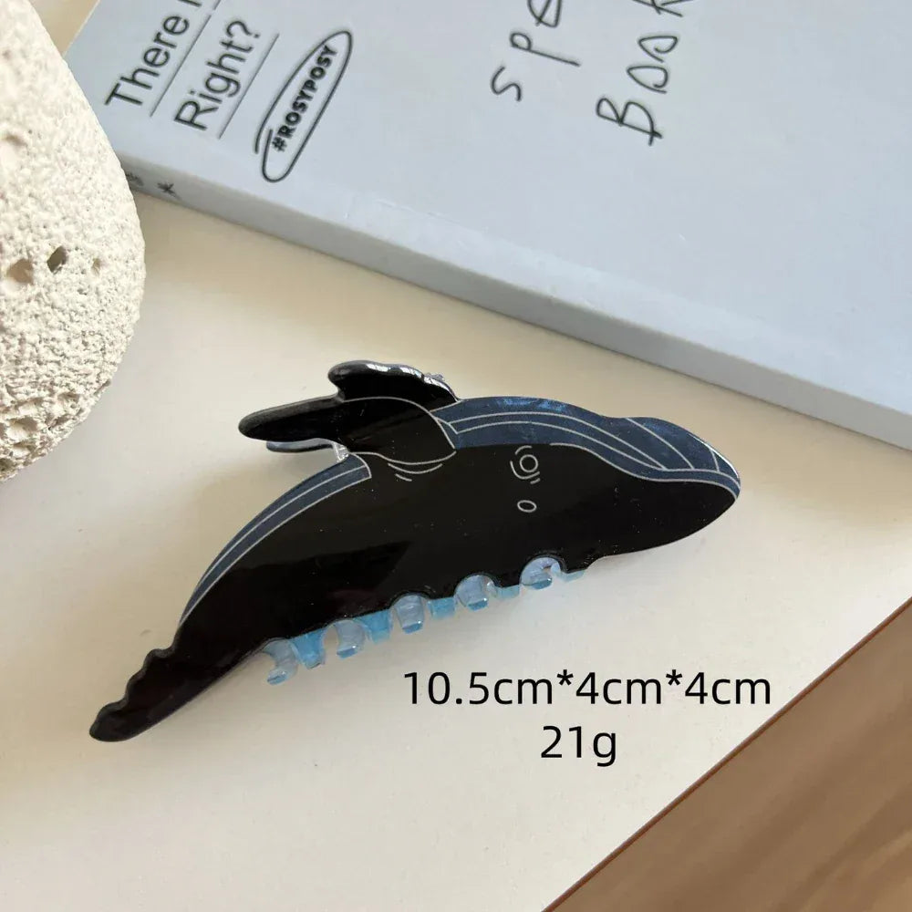 Whale shaped hair claw clip - View 8 | TEVQA