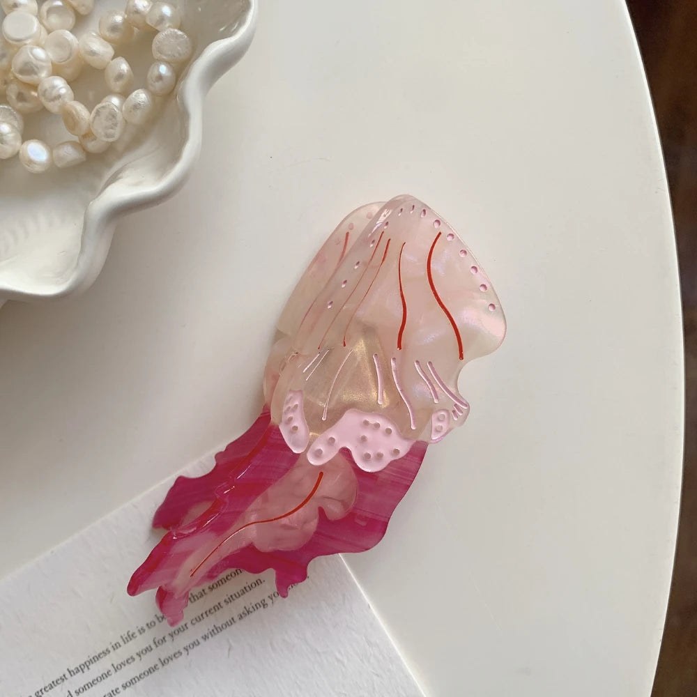 Ethereal Acetate Jellyfish Hair Claw Clip - 3.7 Inch