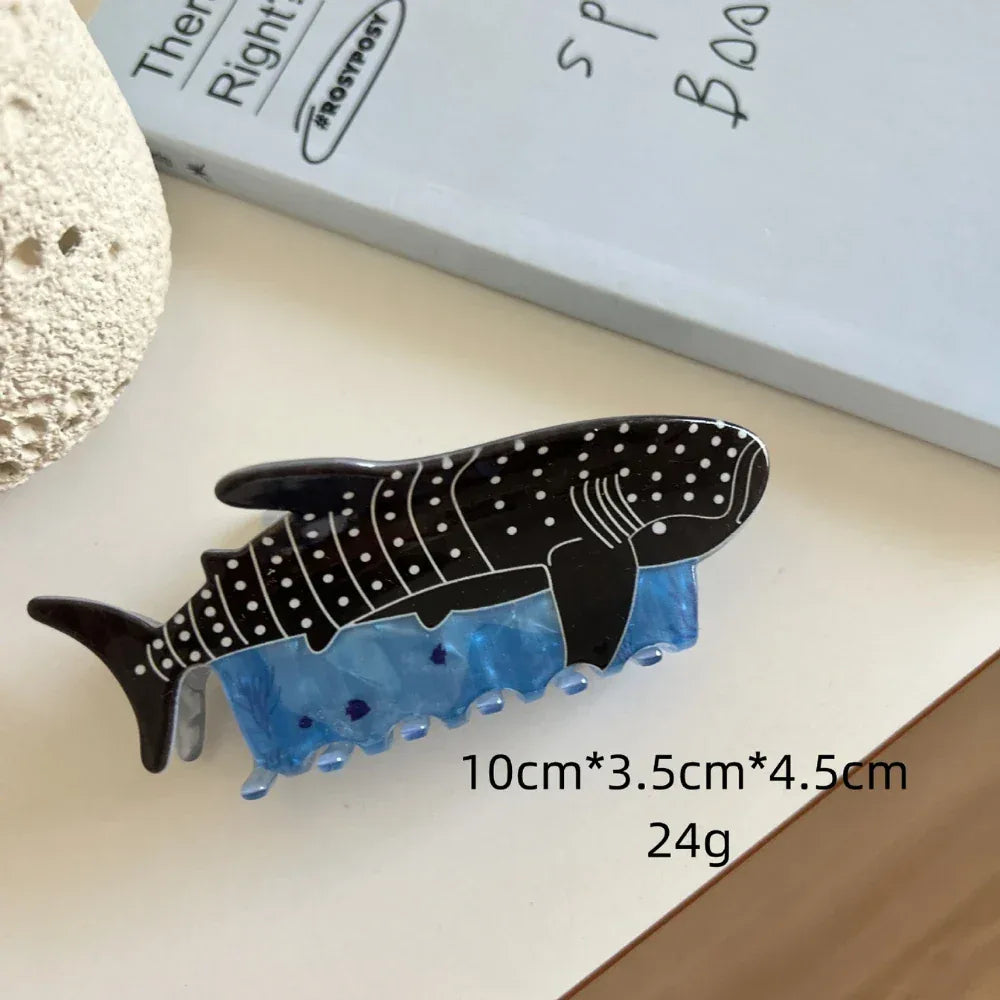 Whale shaped hair claw clip - View 9 | TEVQA