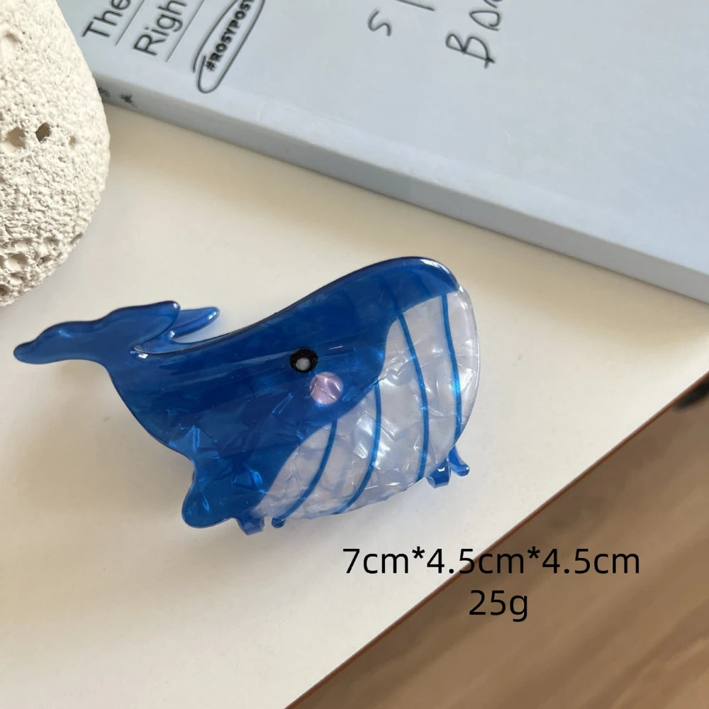 Deep Sea Acetate Hair Claw Clip - 4 Inch Ocean Animal Collection