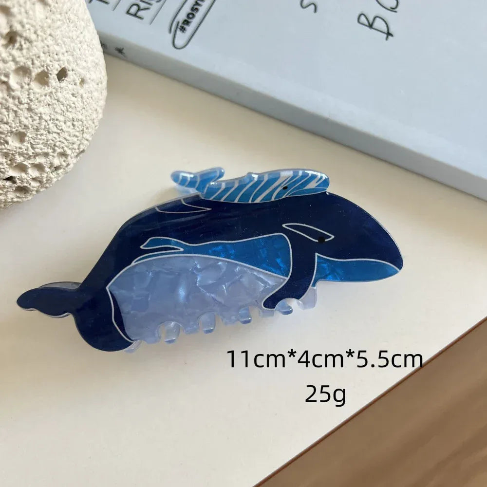 Whale shaped hair claw clip - View 12 | TEVQA