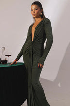 Sequin long sleeve evening dress - View 16 | TEVQA