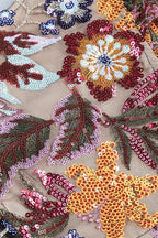 Viveka Flower Sequin Mini Dress - TEVQA