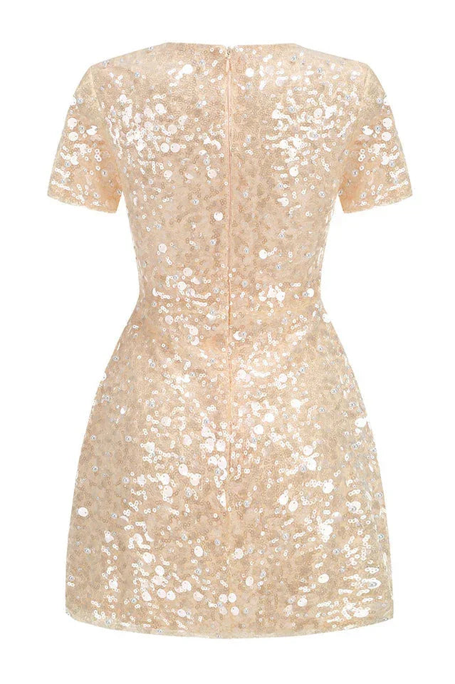 Aeisa High Waist Bubble Beads Dress - TEVQA