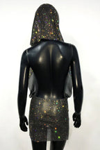 Sparkling Embellished V-Neck Mini Dress - View 9 | TEVQA
