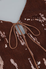 Aoibhe Long Sleeve Sequin Mini Dress | Dress In Beauty