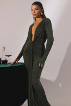 Sparkly long sleeve maxi dress - View 13 | TEVQA