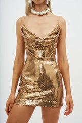 Draped Sequined Tulle Mini Dress | Dress In Beauty