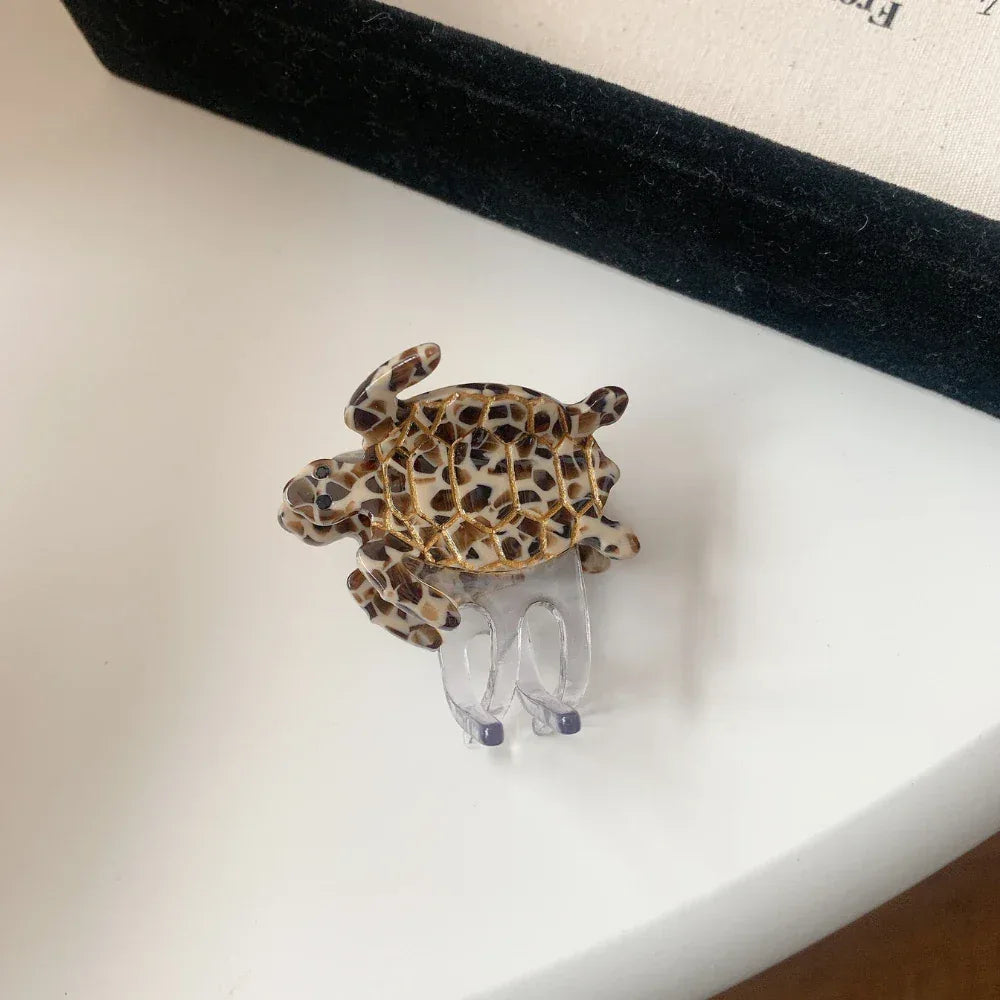 Sea Turtle Acetate Hair Claw Clip - View 7 | TEVQA