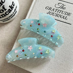 Y2K Sea Star Rhinestone Hair Claw Clip - 4 Inch Beachy Acetate Clip - TEVQA