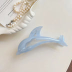 Jelly Dolphin and Scallop Shell Hair Claw Clips - View 6 | TEVQA