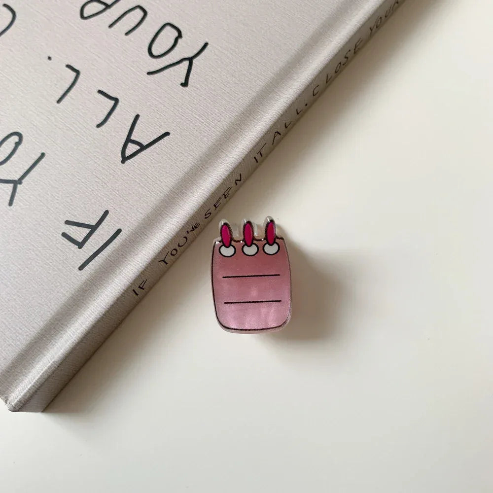 Whimsical "Kidcore" Mini Acrylic Hair Clip (1.2 Inch) - TEVQA