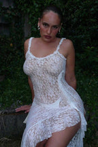 White Lace Maxi Dress - View 19 | TEVQA