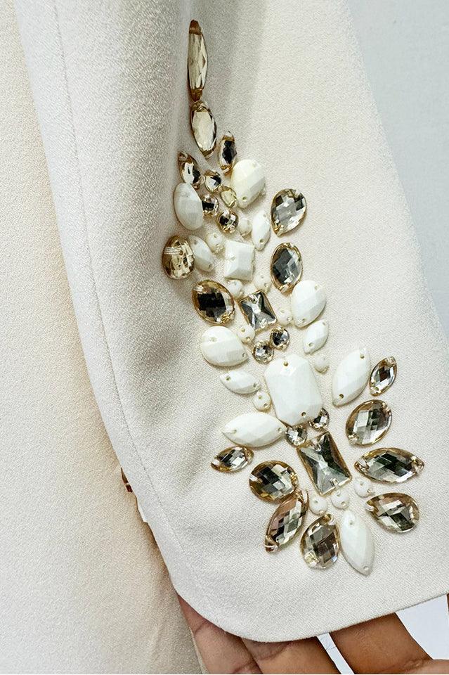 Embellished Long Sleeve Shift Dress - View 7 | TEVQA