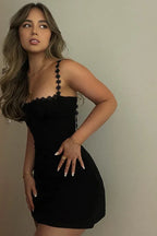 Tayna Black Mini Dress - TEVQA