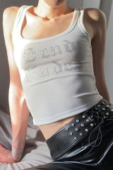 Send Nudes Rhinestone Tank Top | Dress In Beauty