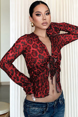 Myka Long Sleeve Mesh Top | Dress In Beauty