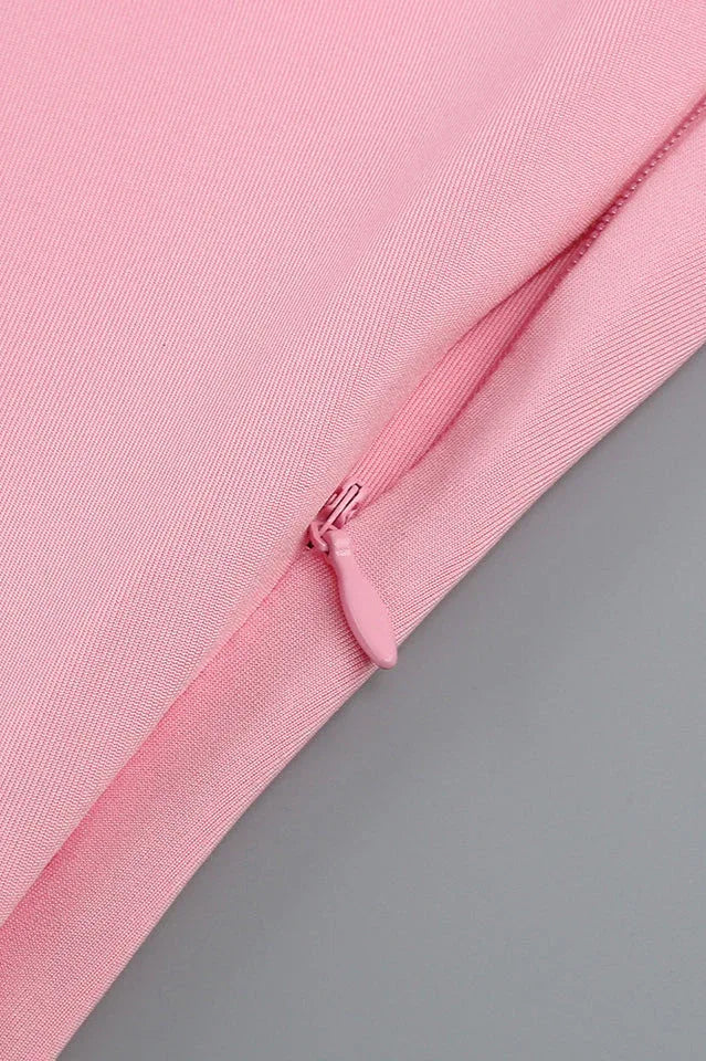 Rose Detail One Shoulder Mini Dress - View 14 | TEVQA