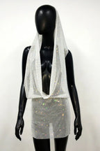Sparkling Embellished V-Neck Mini Dress - View 10 | TEVQA
