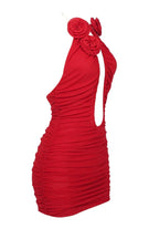 Rose Appliqué Mini Dress - View 11 | TEVQA