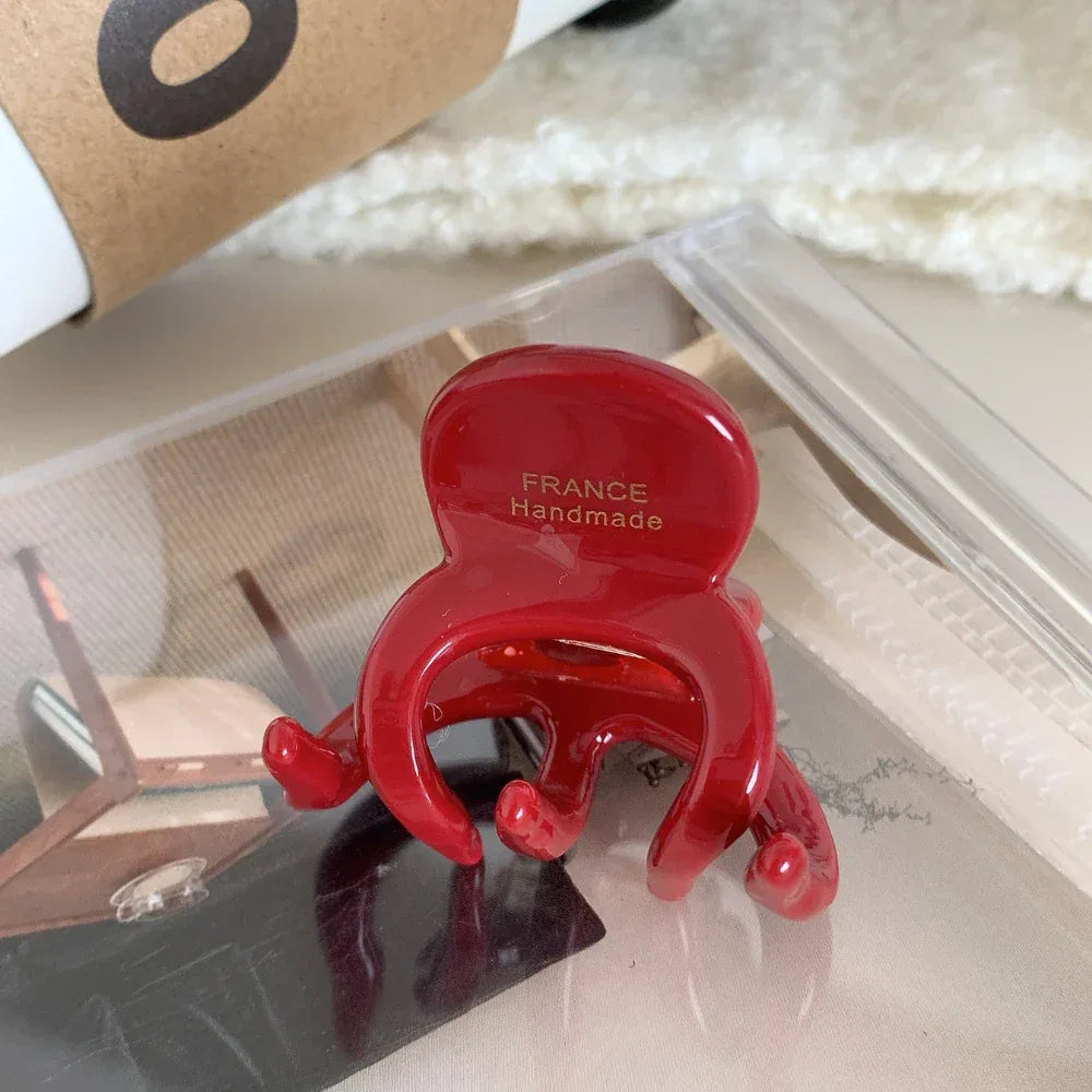 Small Acetate Octopus Hair Clip - View 8 | TEVQA