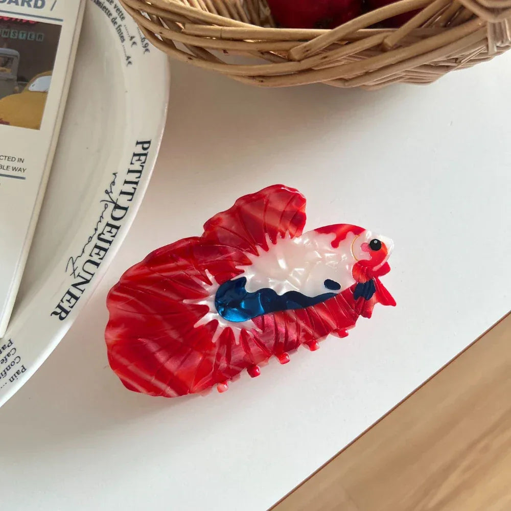 Large Acetate Sailfish Hair Claw Clip - View 11 | TEVQA