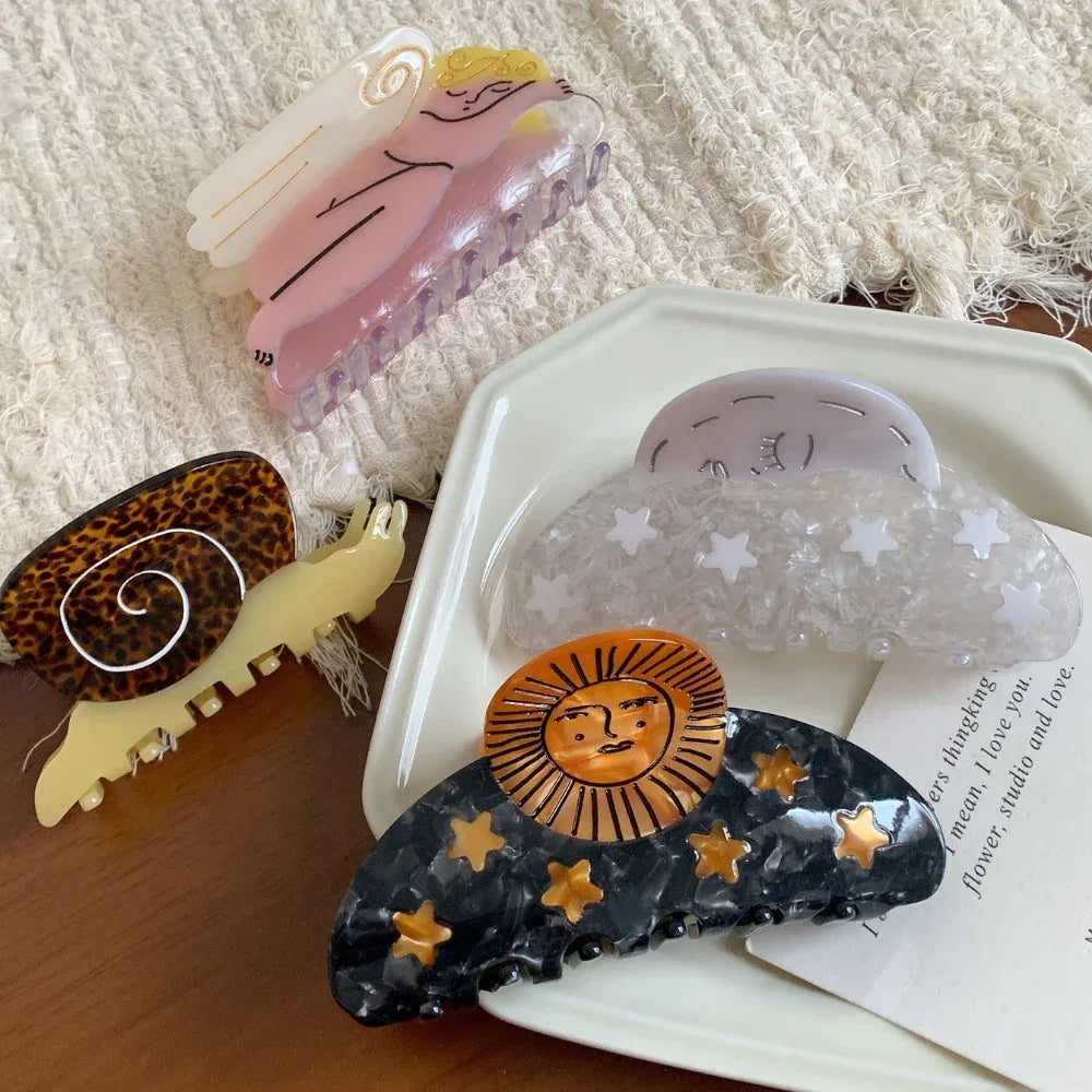 Whimsical Acetate Pet Lover Hair Clip & Comb Collection (Cat & Dog) - TEVQA