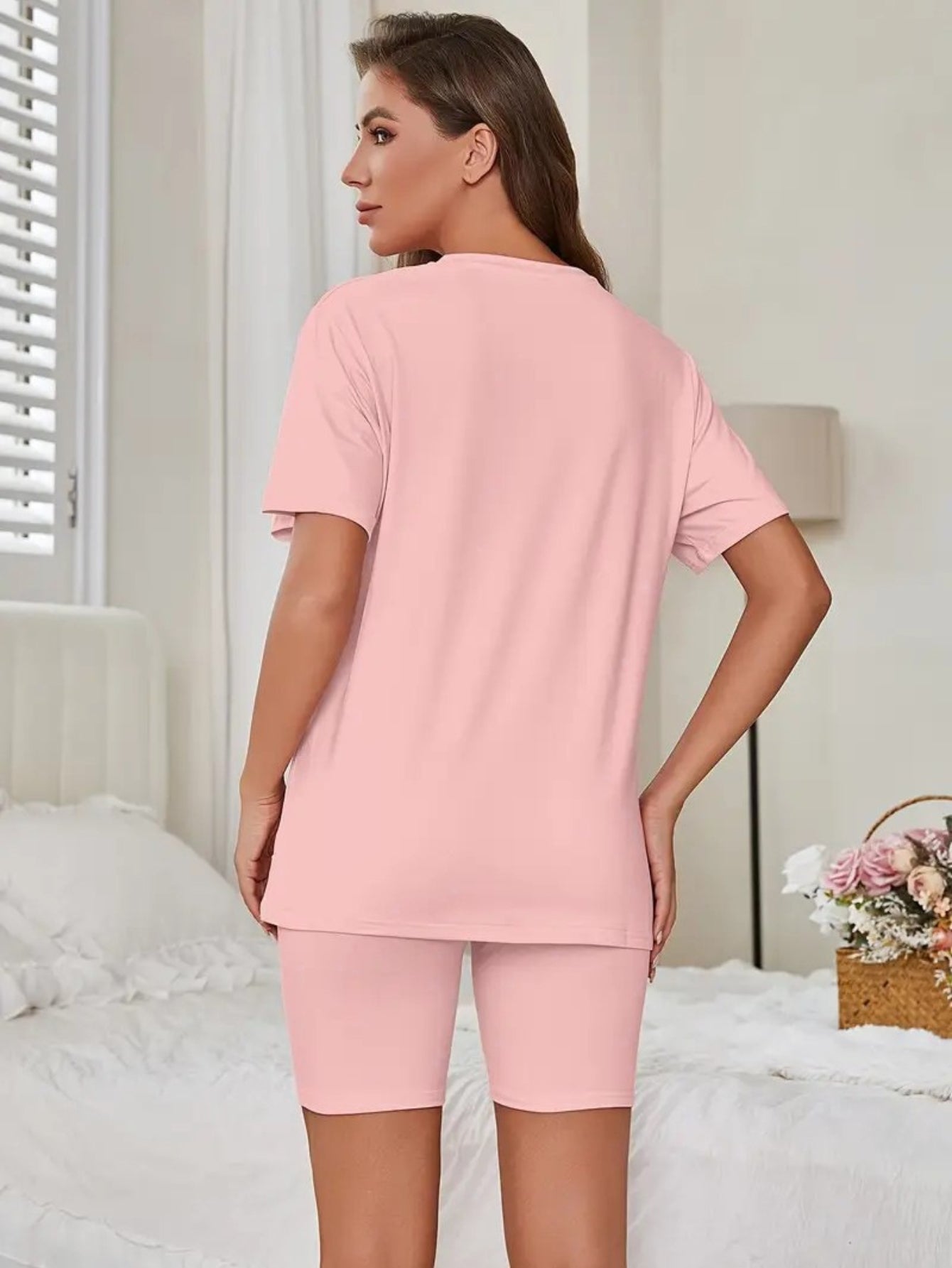 Oversized Tee & Biker Shorts Lounge Set