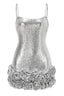 Sequin Flower Mini Dress - View 13 | TEVQA