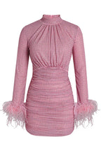 Long sleeve embellished ruched dress - View 11 | TEVQA