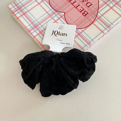 Wide Crinkled Fabric Scrunchie - Gentle Snag-Free Hair Tie - TEVQA