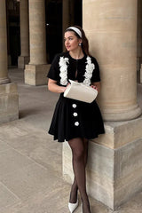 Floral Embellished Cropped Blazer Set - View 9 | TEVQA