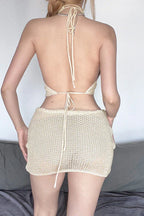 Devana Crochet Two-Piece Set - View 6 | TEVQA