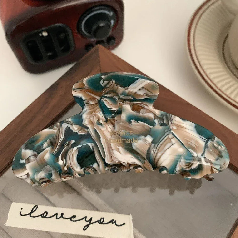 Large Acetate Hair Claw Clip - View 11 | TEVQA