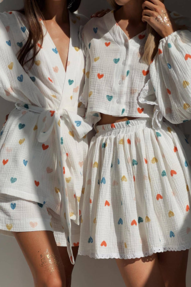 Ruffled Strawberry Print Skirt Set | Dress In Beauty