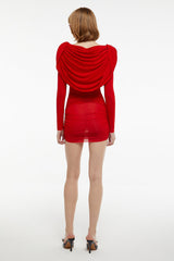 Arina Long Sleeve Plunge Mini Dress | Dress In Beauty