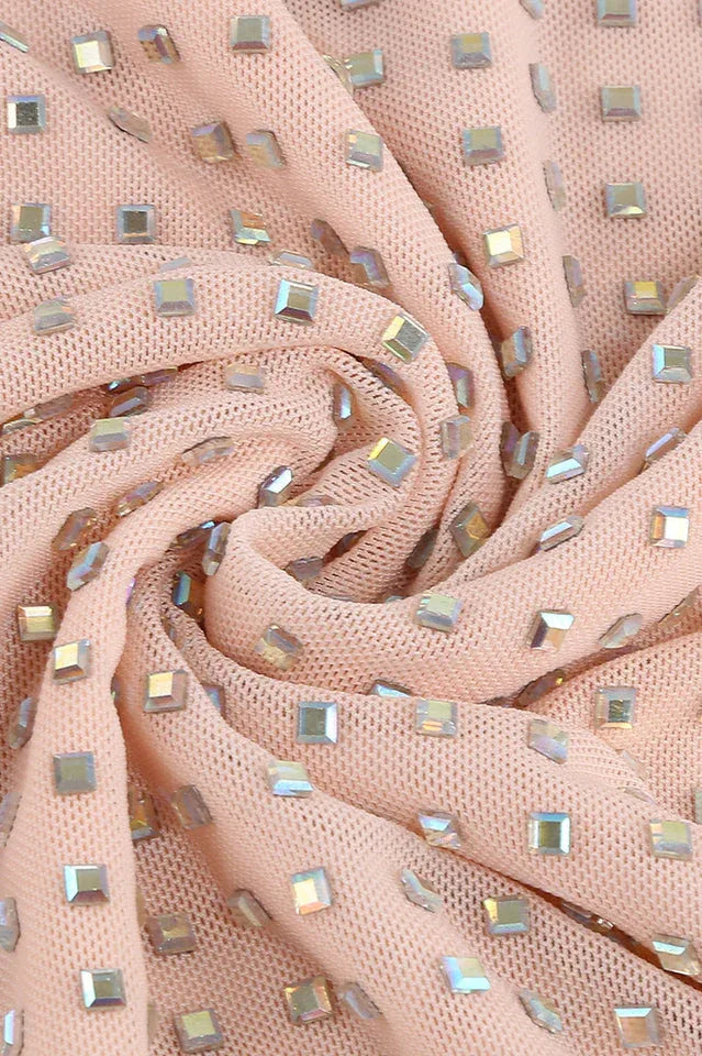 Crystal Nude Dress - TEVQA