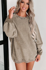 Round Neck Dropped Shoulder Sweatshirt | Dress In Beauty