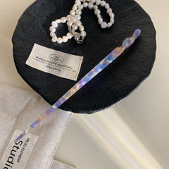 French Design Twist Acetate Hair Stick (6.9 Inch) - TEVQA