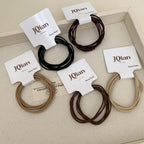 Thin seamless hair elastics in neutral colors - View 10 | TEVQA